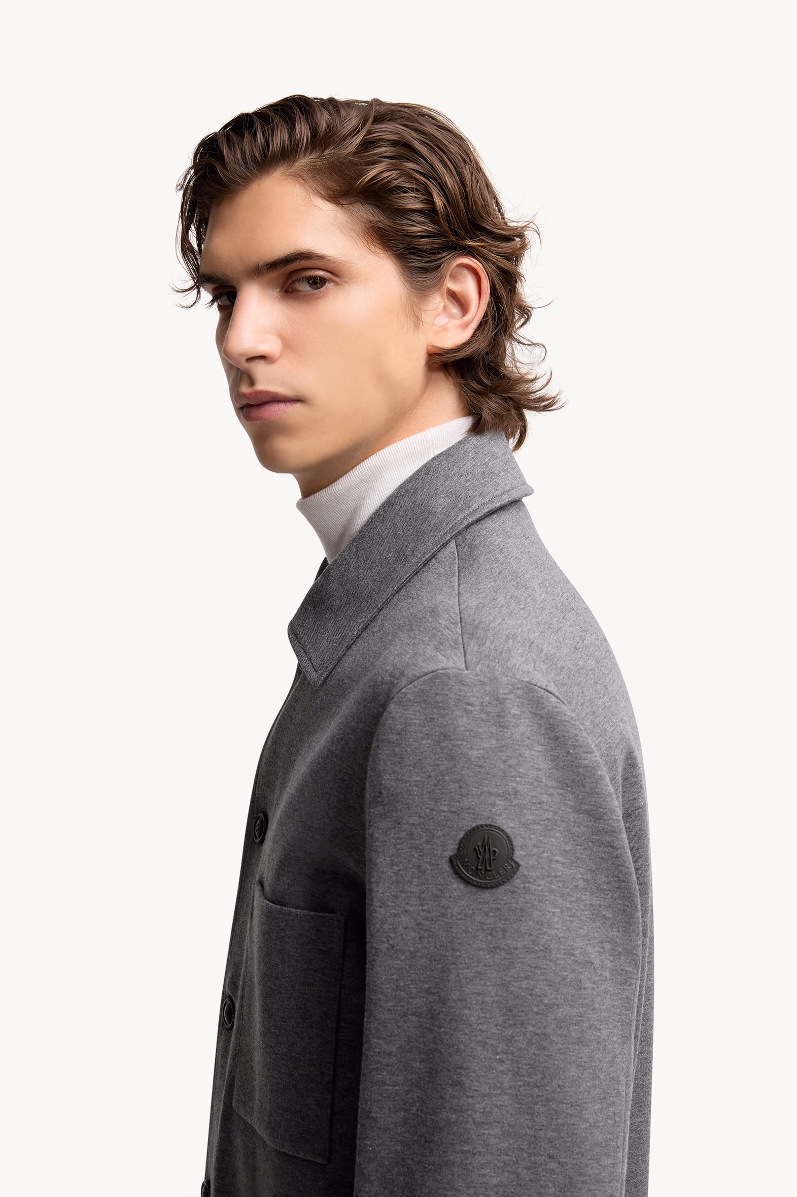 Cabalian Shirt Jacket Men Grey Moncler 4